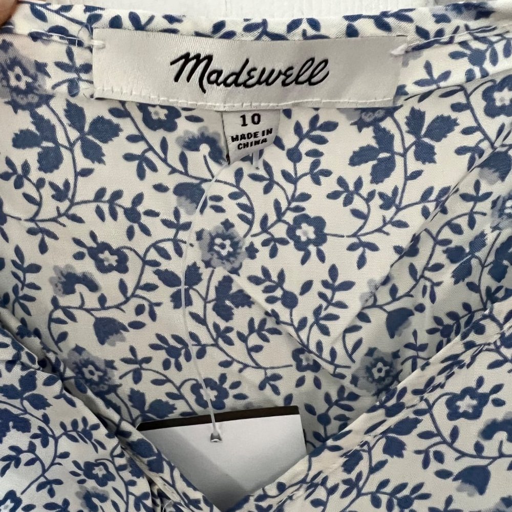 Madewell Wrap Maxi Dress in Americana Floral 10 NWT - Picture 8 of 9